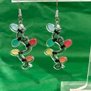 New- Fun Acrylic Christmas Lights Drop Dangle Earrings
